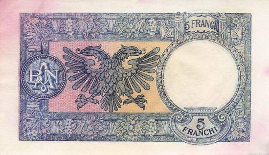 Albanien 5 Franga p6 1939